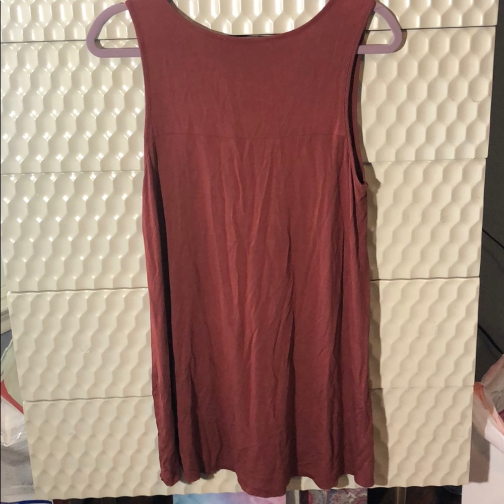 Burgundy Laced Up Dress - Picture 3 of 6